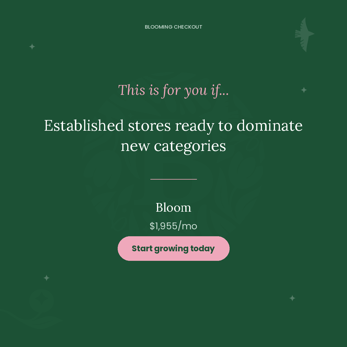 Promotional text on a green background with a call to action button.