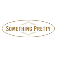 Logo of 'Something Pretty' with an oval design on a white background