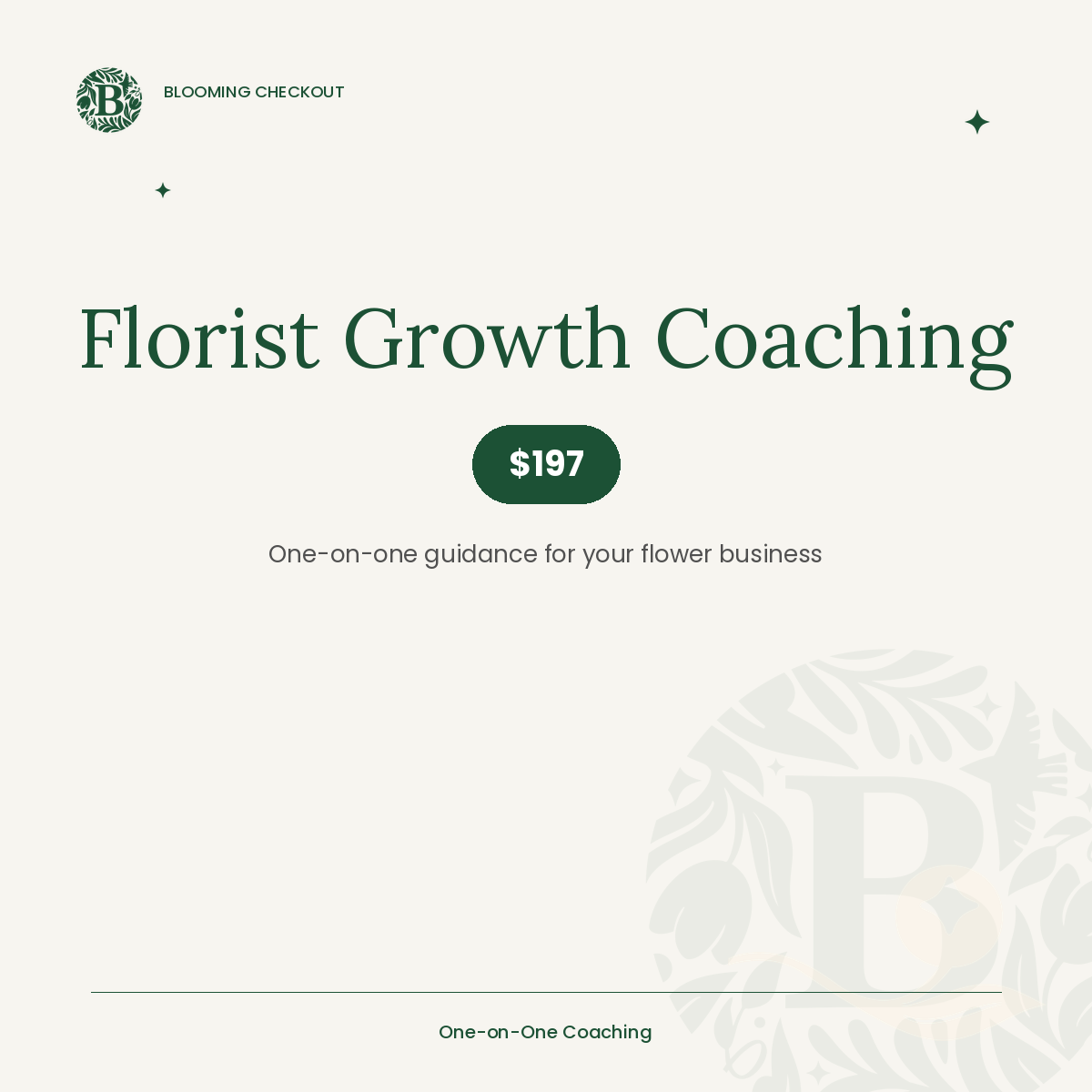 Florist Growth Coaching with Josie