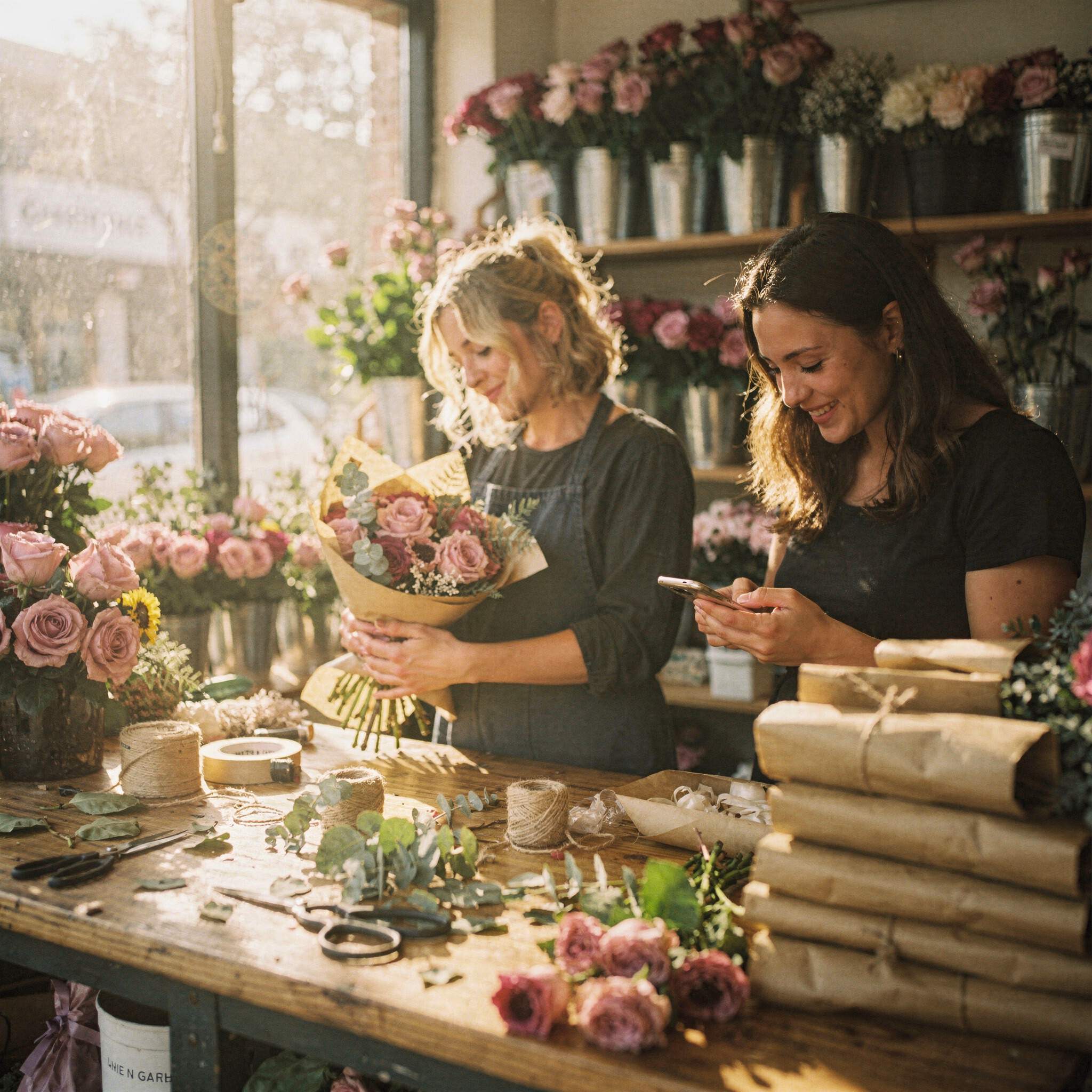 Shopify store owner reviewing growth metrics on their laptop